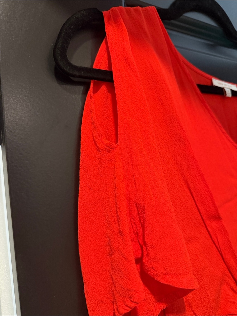 Skies Are Blue Red & Fuchsia V-Neck Tie Dress - Picture 3 of 3